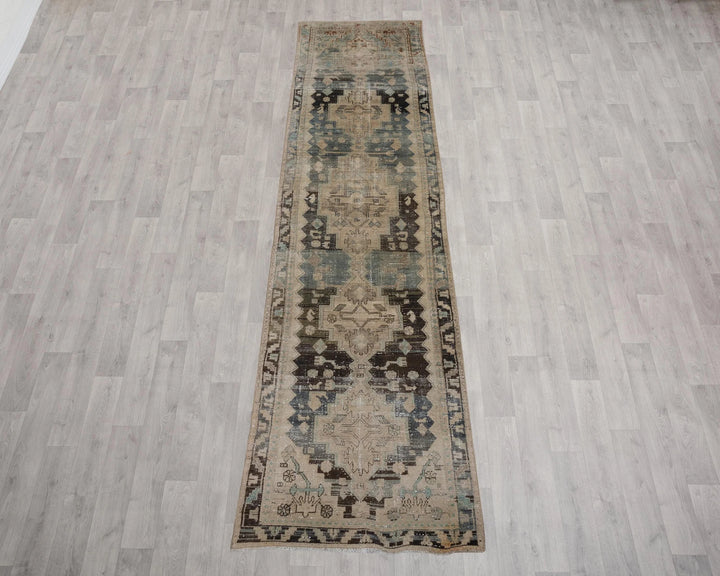 Multicolor Turkish Oushak Rug 3' 5" x 14' 6" Hand-Knotted | No. VR67646