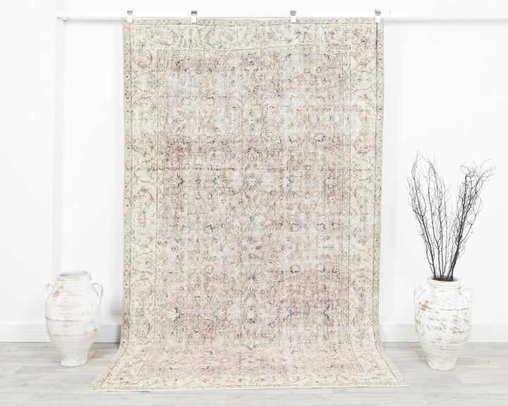 Multicolor Turkish Oushak Rug 5'6" x 8'7" Hand-Knotted | No. VR67837