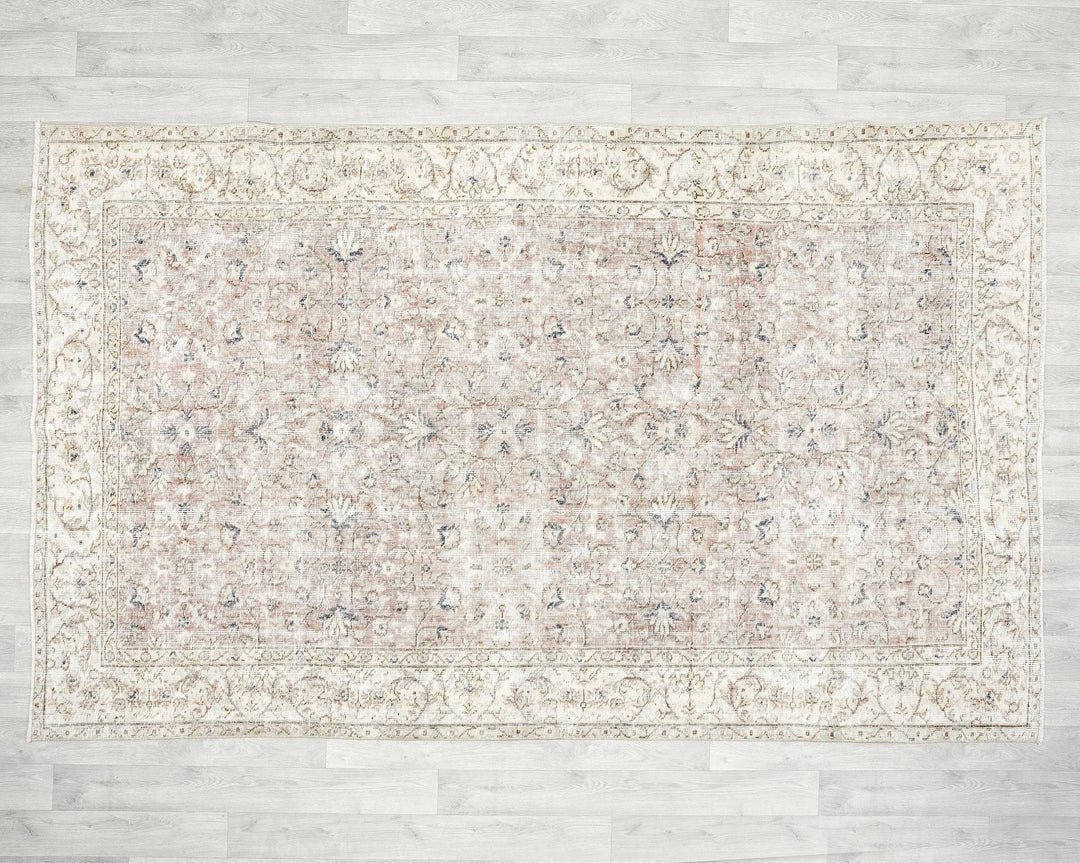 Multicolor Turkish Oushak Rug 5'6" x 8'7" Hand-Knotted | No. VR67837