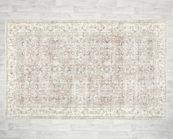Multicolor Turkish Oushak Rug 5'6" x 8'7" Hand-Knotted | No. VR67837