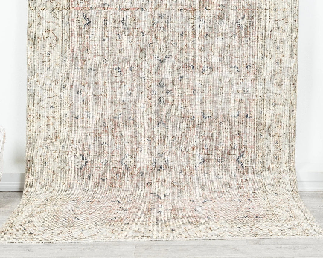 Multicolor Turkish Oushak Rug 5'6" x 8'7" Hand-Knotted | No. VR67837