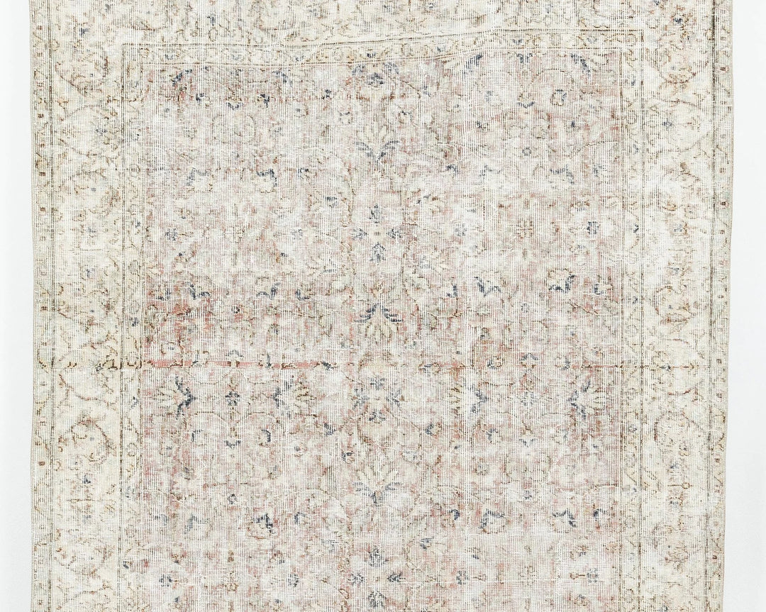 Multicolor Turkish Oushak Rug 5'6" x 8'7" Hand-Knotted | No. VR67837