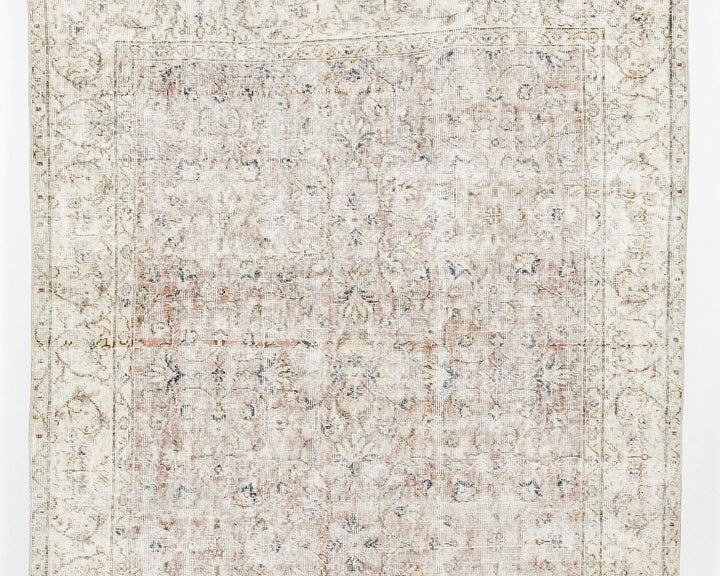Multicolor Turkish Oushak Rug 5'6" x 8'7" Hand-Knotted | No. VR67837