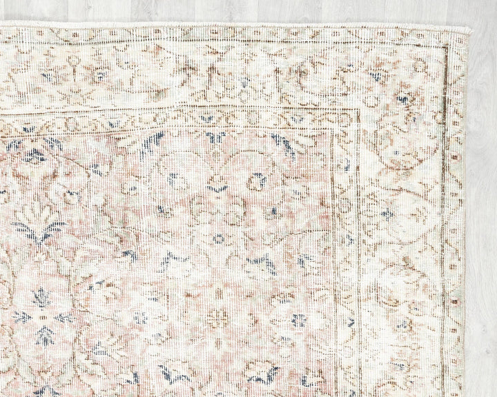 Multicolor Turkish Oushak Rug 5'6" x 8'7" Hand-Knotted | No. VR67837