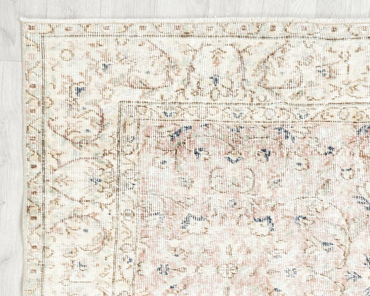 Multicolor Turkish Oushak Rug 5'6" x 8'7" Hand-Knotted | No. VR67837