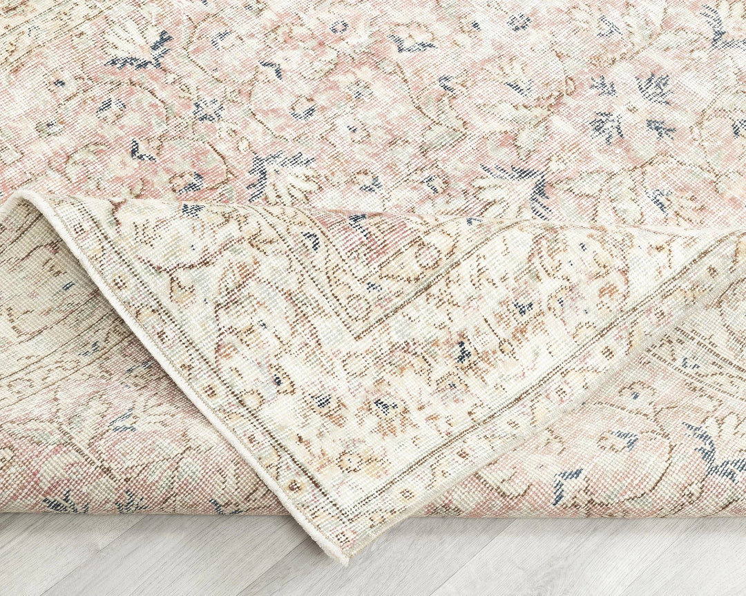 Multicolor Turkish Oushak Rug 5'6" x 8'7" Hand-Knotted | No. VR67837