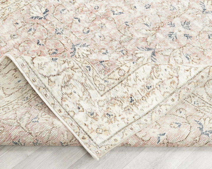 Multicolor Turkish Oushak Rug 5'6" x 8'7" Hand-Knotted | No. VR67837