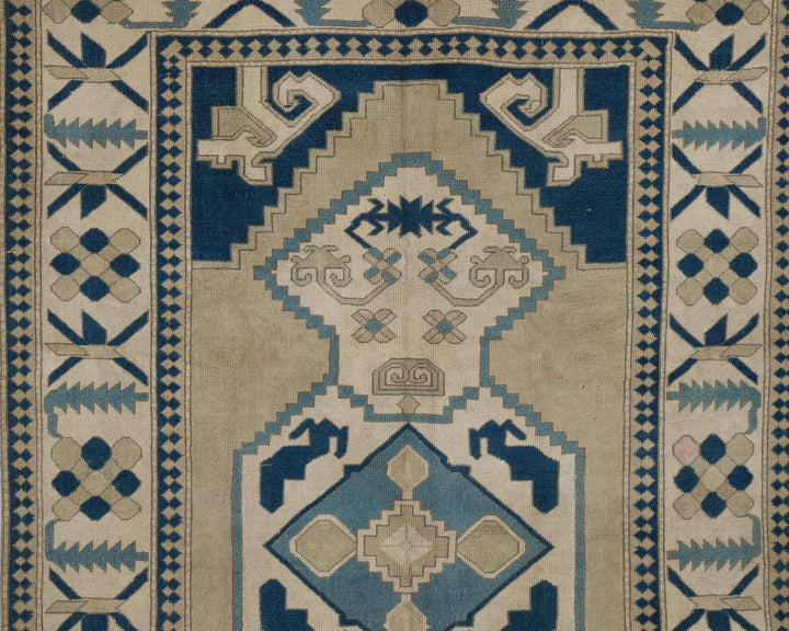 Blue Turkish Oushak Rug 6' 11" x 11' Hand-Knotted | No. VR67874