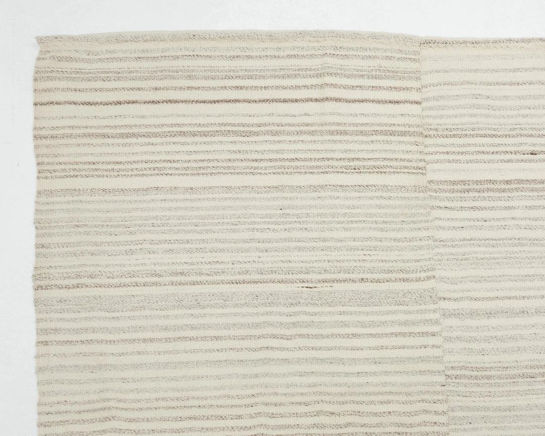 Beige Turkish Kilim Rug 10' 1" x 13' 3" Flat-Weave | No. VR67942