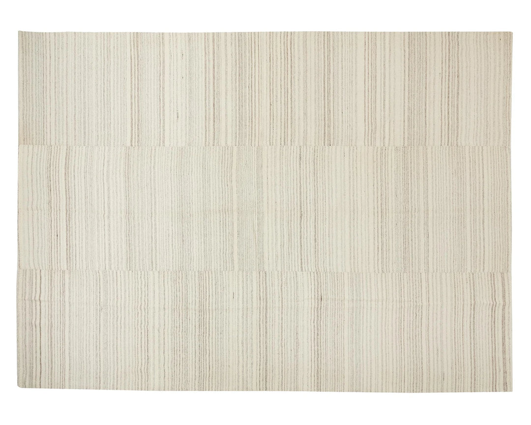 Beige Turkish Kilim Rug 10' 1" x 13' 3" Flat-Weave | No. VR67942