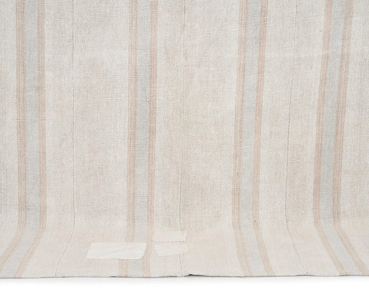 White Turkish Kilim Rug 5' 8" x 8' 1" Flat-Weave | No. VR68005