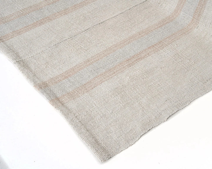 White Turkish Kilim Rug 5' 8" x 8' 1" Flat-Weave | No. VR68005