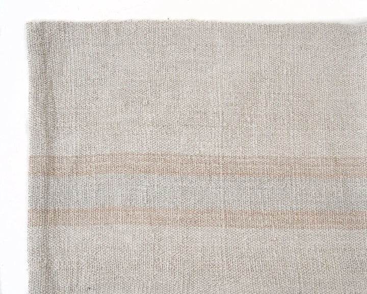 White Turkish Kilim Rug 5' 8" x 8' 1" Flat-Weave | No. VR68005