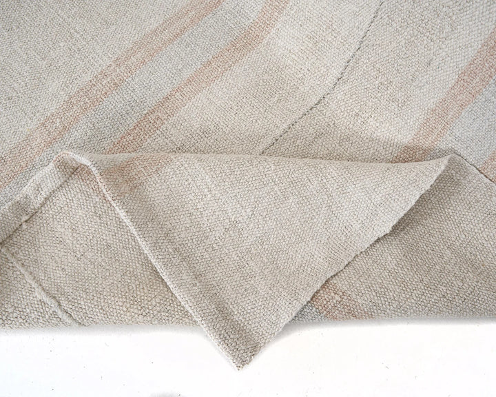 White Turkish Kilim Rug 5' 8" x 8' 1" Flat-Weave | No. VR68005