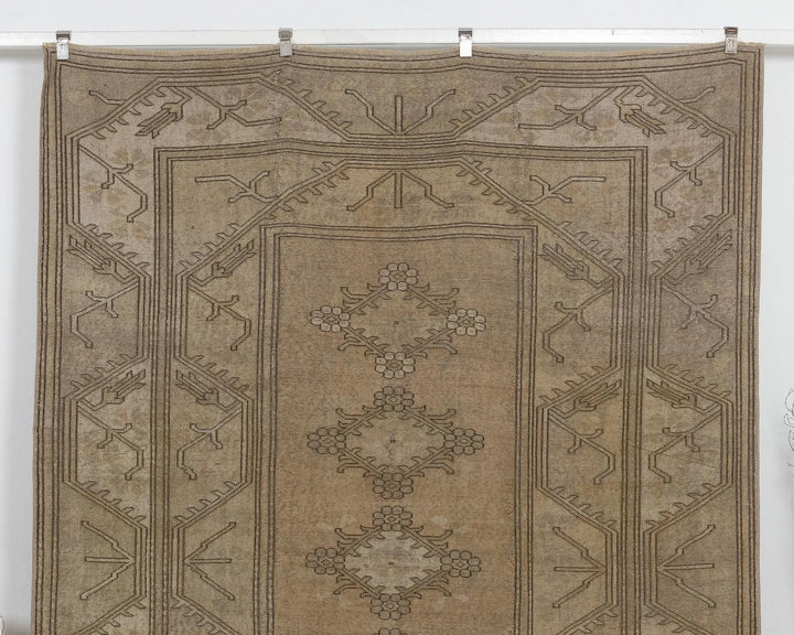 Multicolor Turkish Oushak Rug 6' 9" x 9' 1" Hand-Knotted | No. VR68061