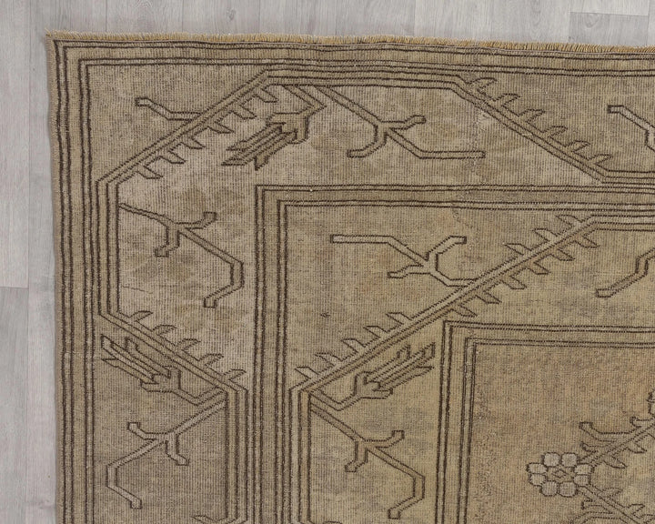 Multicolor Turkish Oushak Rug 6' 9" x 9' 1" Hand-Knotted | No. VR68061