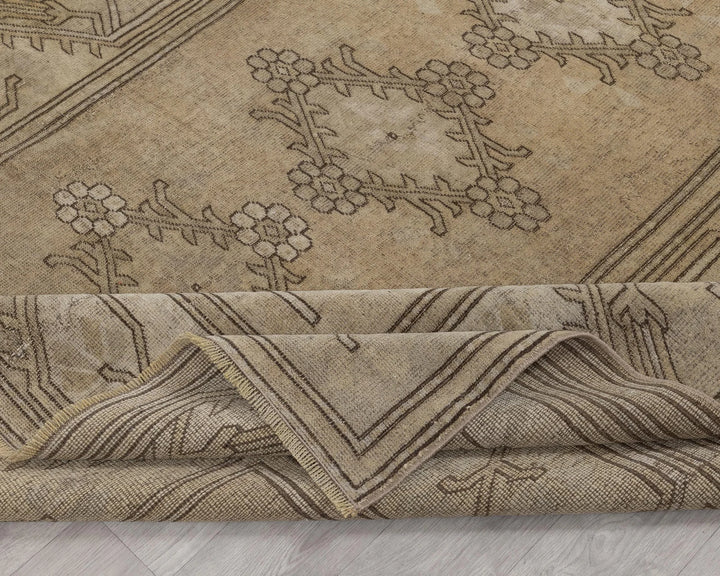 Multicolor Turkish Oushak Rug 6' 9" x 9' 1" Hand-Knotted | No. VR68061