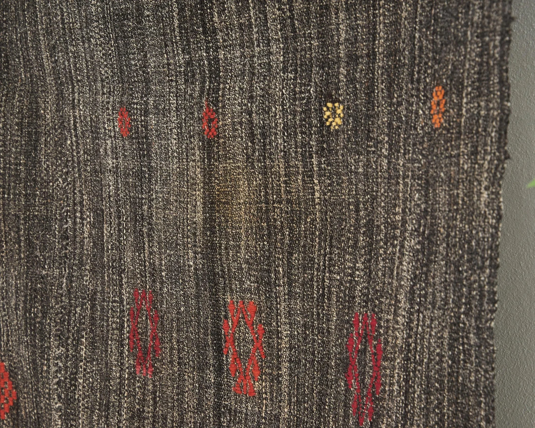 Brown Turkish Kilim Rug 6' 7" x 8' Flat-Weave | No. VR68238