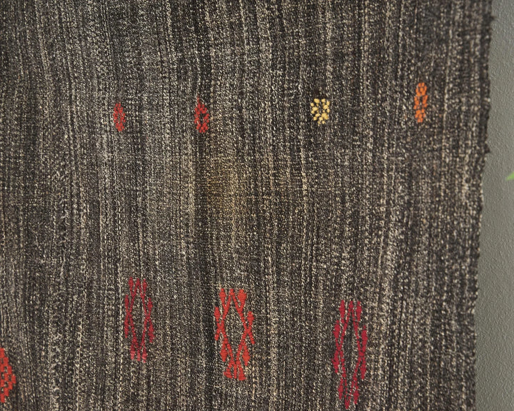 Brown Turkish Kilim Rug 6' 7" x 8' Flat-Weave | No. VR68238