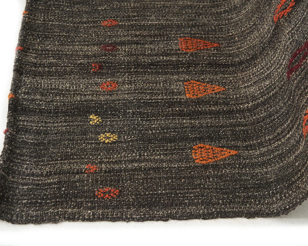 Brown Turkish Kilim Rug 6' 7" x 8' Flat-Weave | No. VR68238