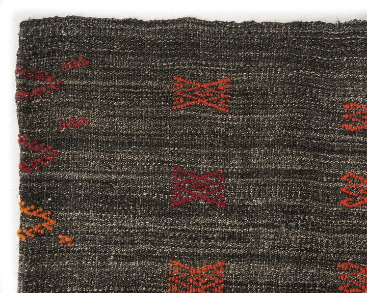 Brown Turkish Kilim Rug 6' 7" x 8' Flat-Weave | No. VR68238