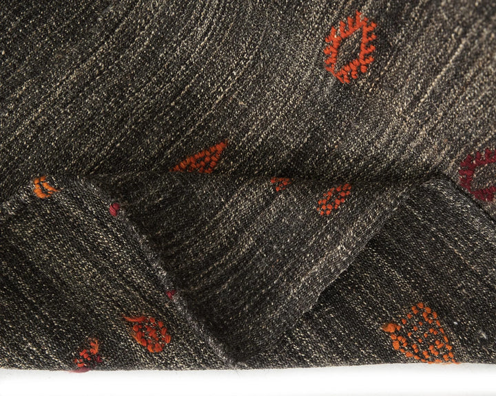 Brown Turkish Kilim Rug 6' 7" x 8' Flat-Weave | No. VR68238