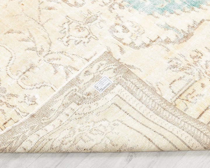 Beige Turkish Oushak Rug 5' 7" x 8' 10" Hand-Knotted | No. VR68335