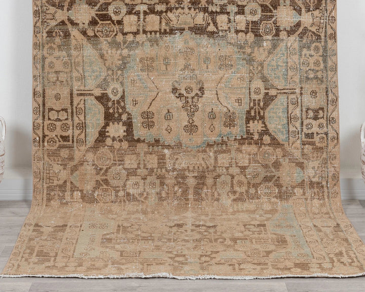 Multicolor Turkish Oushak Rug 5' 1" x 9' 3" Hand-Knotted | No. VR68483