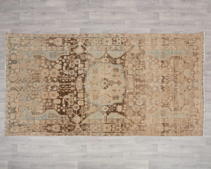 Multicolor Turkish Oushak Rug 5' 1" x 9' 3" Hand-Knotted | No. VR68483