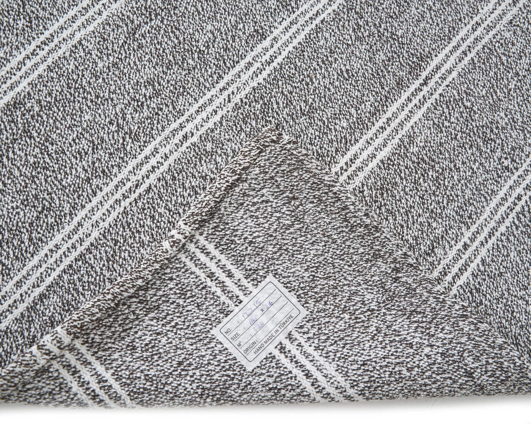 Gray Turkish Kilim Rug 4'11" x 7'1" Flat-Weave | No. VR68547