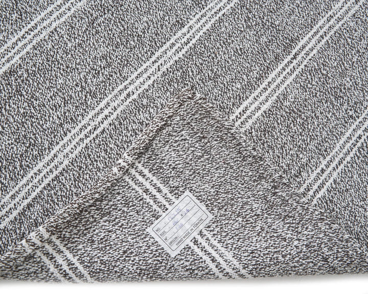 Gray Turkish Kilim Rug 4'11" x 7'1" Flat-Weave | No. VR68547