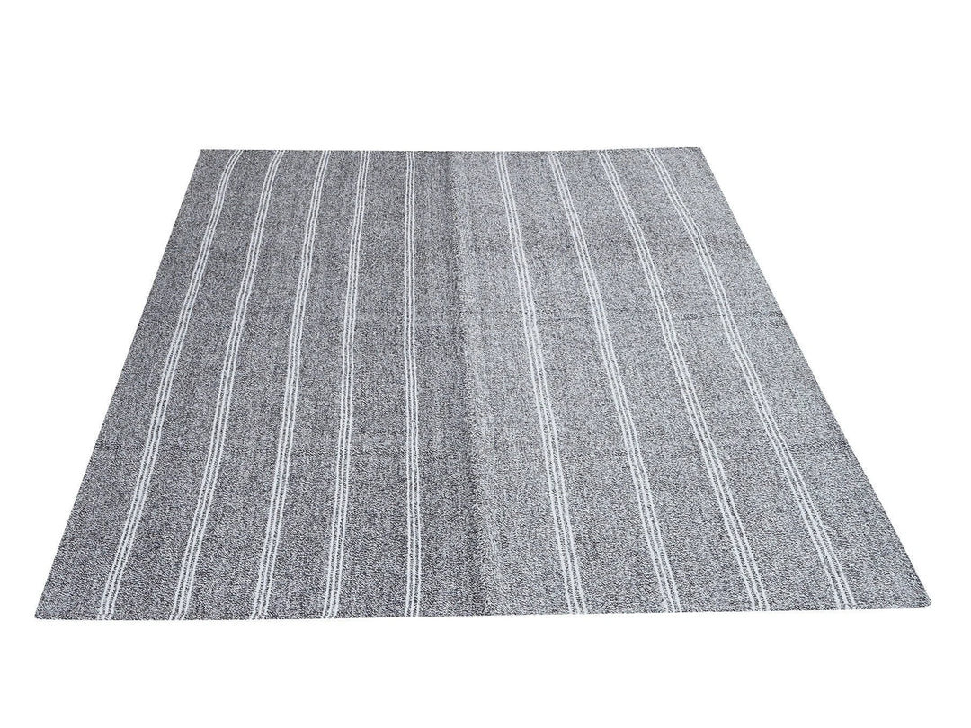 Gray Turkish Kilim Rug 4'11" x 7'1" Flat-Weave | No. VR68547