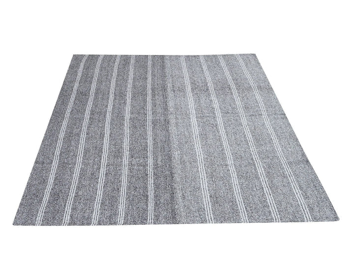 Gray Turkish Kilim Rug 4'11" x 7'1" Flat-Weave | No. VR68547