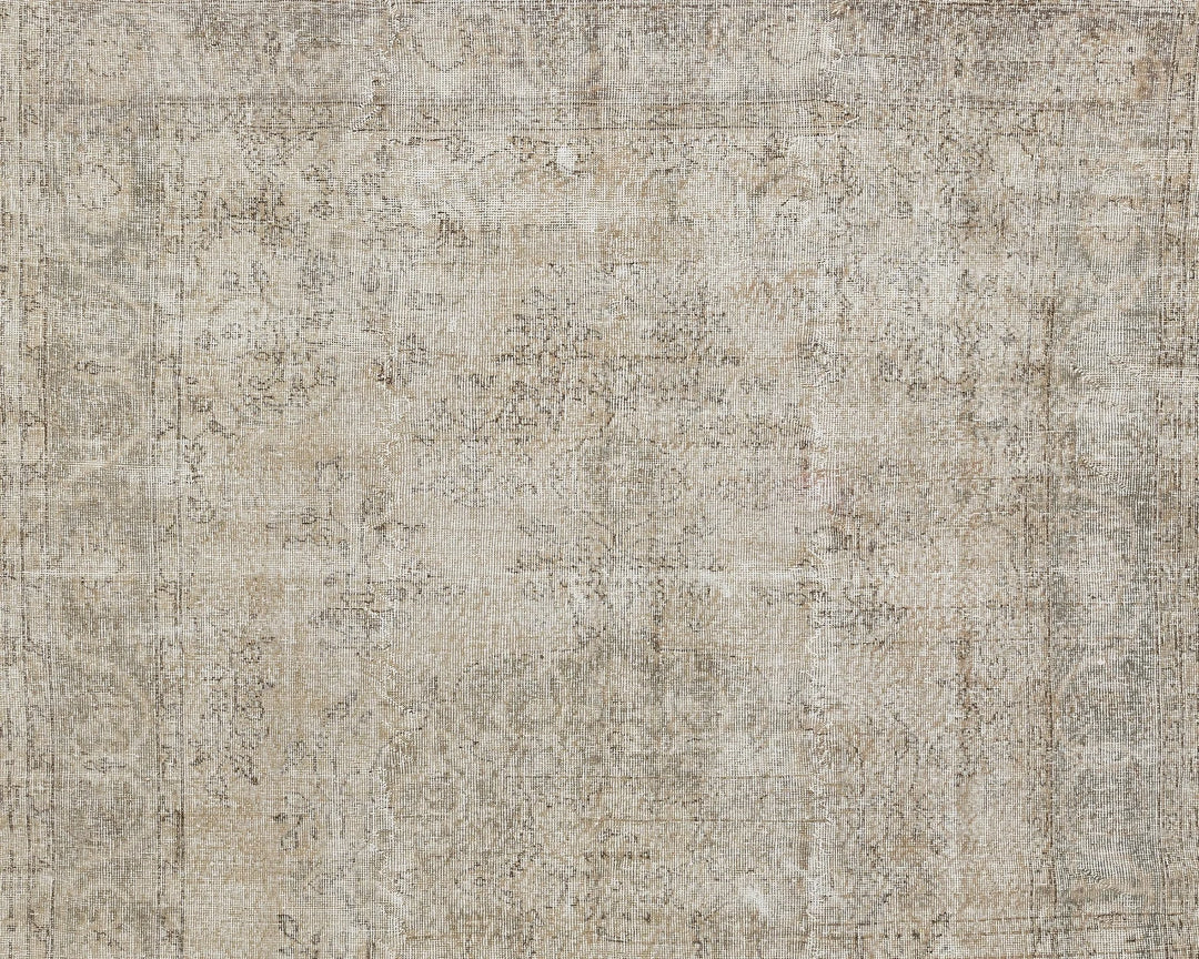 Beige Turkish Oushak Rug 6' 9" x 10' Hand-Knotted | No. VR68568