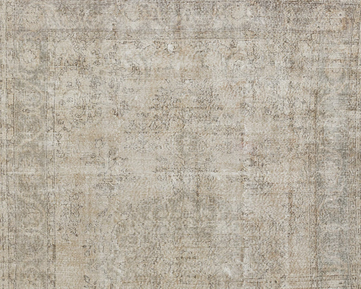 Beige Turkish Oushak Rug 6' 9" x 10' Hand-Knotted | No. VR68568
