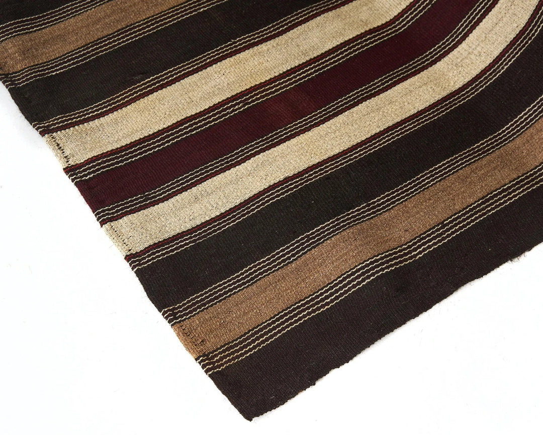 Brown Turkish Kilim Rug 4' 10" x 8' 2" Flat-Weave | No. VR68733