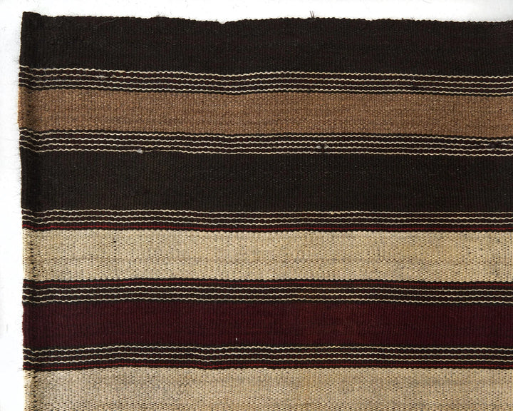 Brown Turkish Kilim Rug 4' 10" x 8' 2" Flat-Weave | No. VR68733