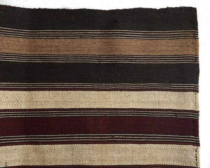 Brown Turkish Kilim Rug 4' 10" x 8' 2" Flat-Weave | No. VR68733