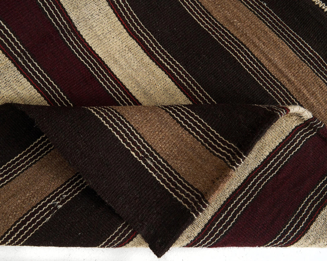 Brown Turkish Kilim Rug 4' 10" x 8' 2" Flat-Weave | No. VR68733