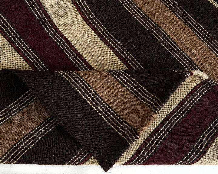 Brown Turkish Kilim Rug 4' 10" x 8' 2" Flat-Weave | No. VR68733