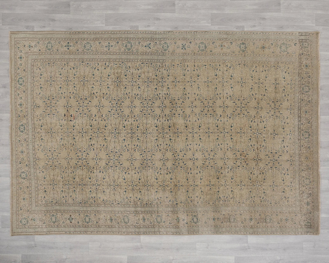 Multicolor Turkish Oushak Rug 6'7" x 9'6" Hand-Knotted | No. VR68789