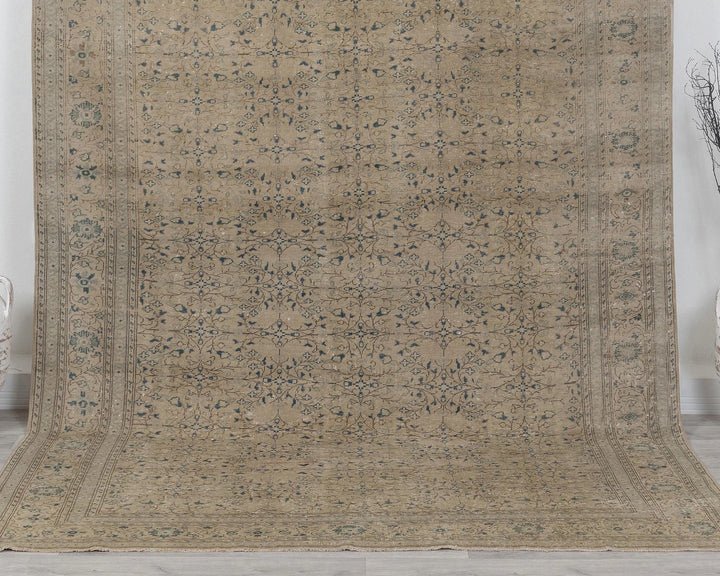 Multicolor Turkish Oushak Rug 6'7" x 9'6" Hand-Knotted | No. VR68789