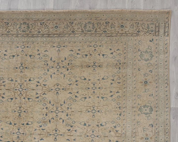 Multicolor Turkish Oushak Rug 6'7" x 9'6" Hand-Knotted | No. VR68789