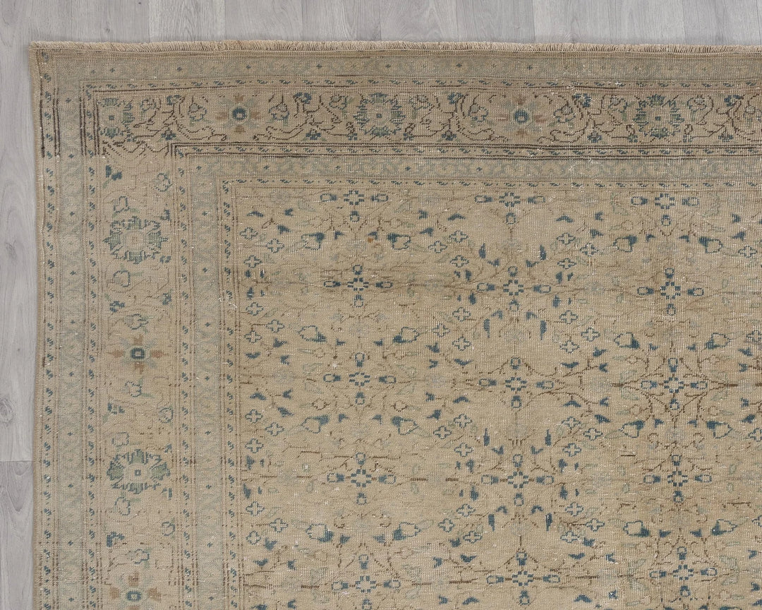 Multicolor Turkish Oushak Rug 6'7" x 9'6" Hand-Knotted | No. VR68789