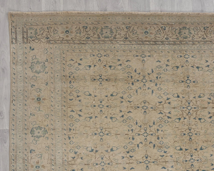 Multicolor Turkish Oushak Rug 6'7" x 9'6" Hand-Knotted | No. VR68789
