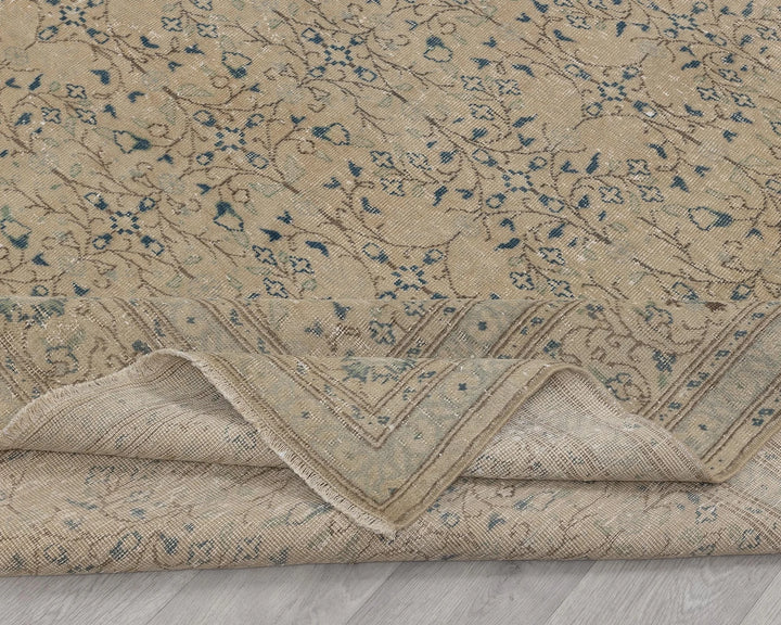 Multicolor Turkish Oushak Rug 6'7" x 9'6" Hand-Knotted | No. VR68789