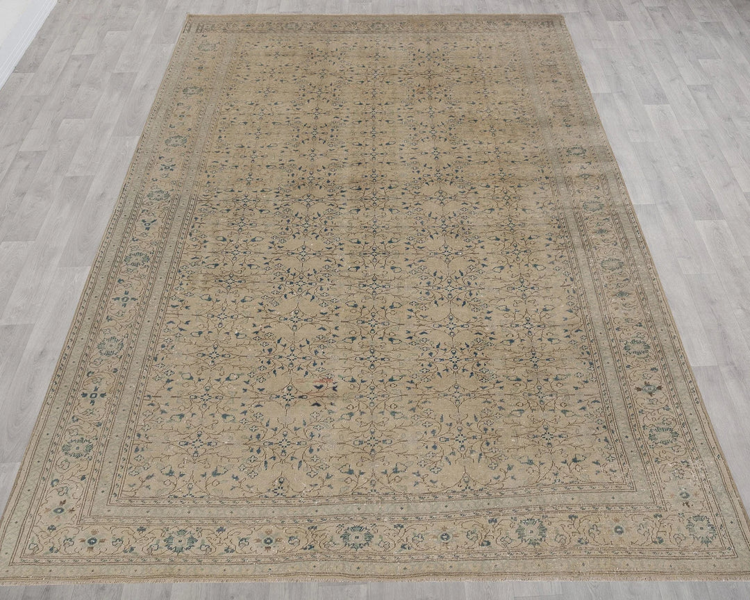 Multicolor Turkish Oushak Rug 6'7" x 9'6" Hand-Knotted | No. VR68789