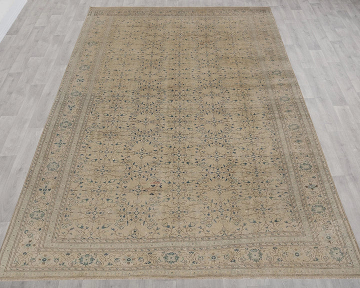 Multicolor Turkish Oushak Rug 6'7" x 9'6" Hand-Knotted | No. VR68789