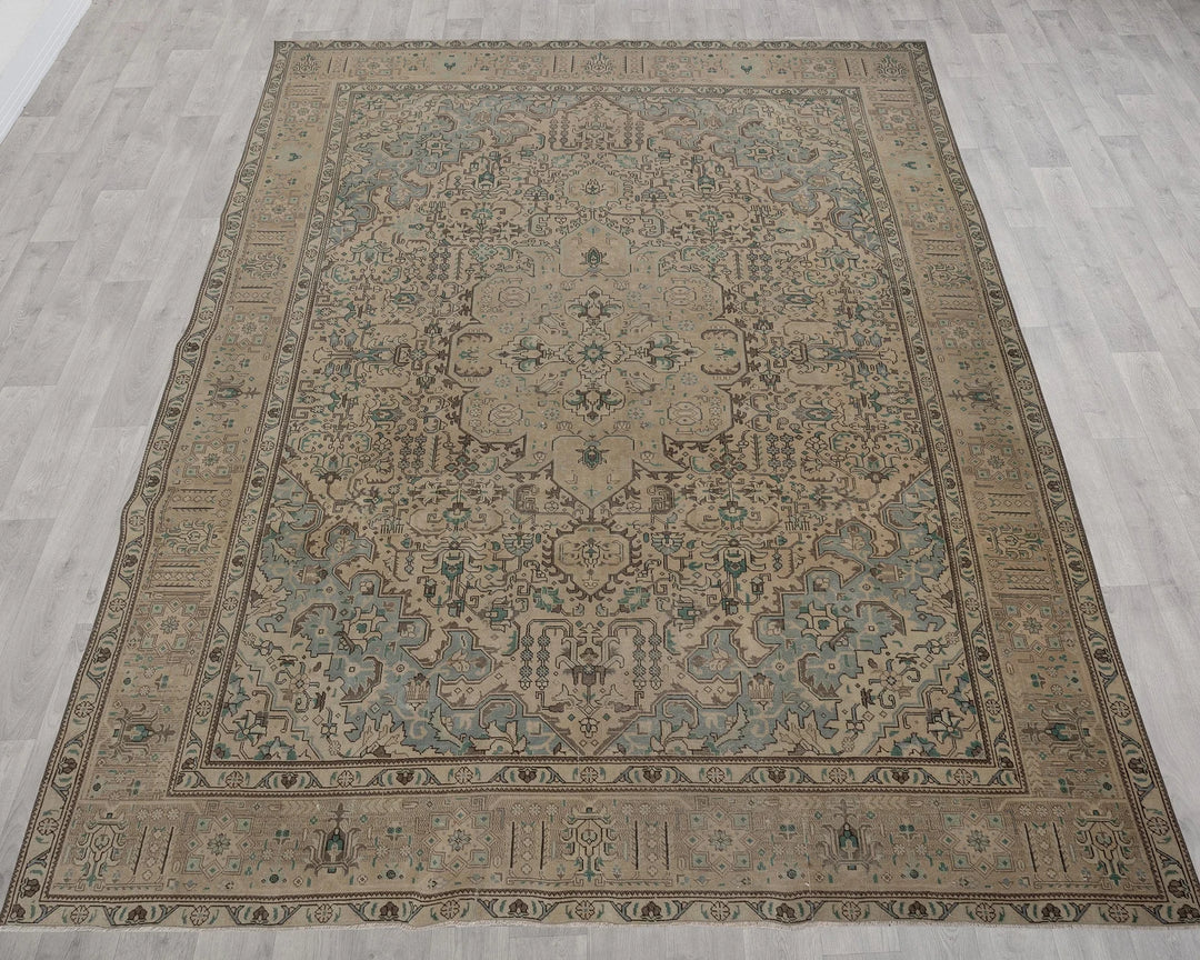 Multicolor Turkish Oushak Rug 9' 8" x 12' 6" Hand-Knotted | No. VR68892
