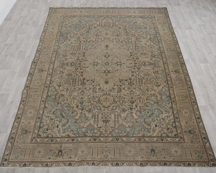 Multicolor Turkish Oushak Rug 9' 8" x 12' 6" Hand-Knotted | No. VR68892